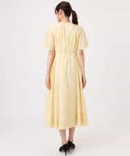 FKEGD58210 MK MICHEL KLEIN(MK ミッシェルクラン) [洗える]フレアースリーブ ベルト付きワンピース ライトイエロー