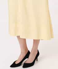 FKEGD58210 MK MICHEL KLEIN(MK ミッシェルクラン) [洗える]フレアースリーブ ベルト付きワンピース ライトイエロー