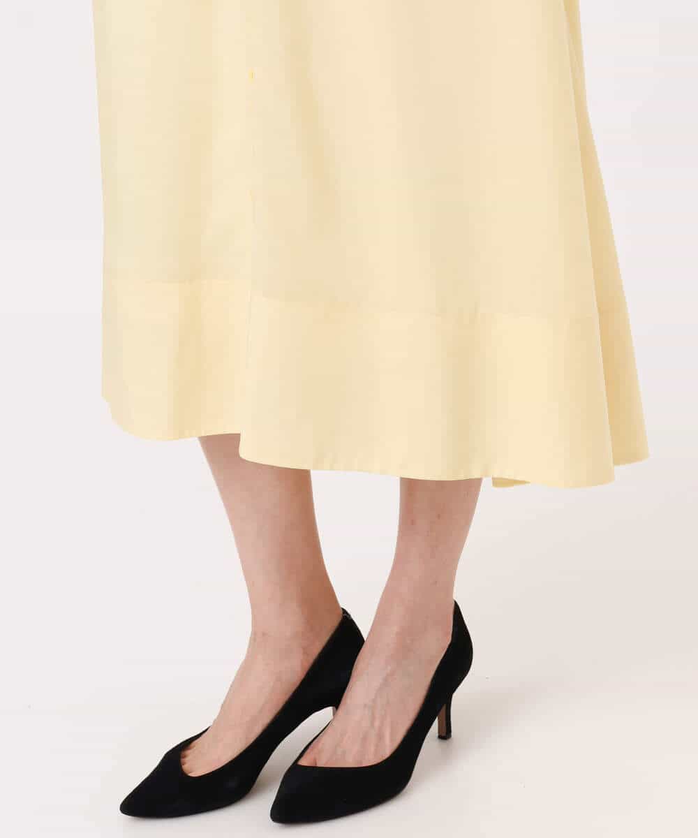 FKEGD58210 MK MICHEL KLEIN(MK ミッシェルクラン) [洗える]フレアースリーブ ベルト付きワンピース ライトイエロー