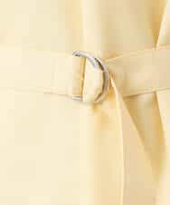 FKEGD58210 MK MICHEL KLEIN(MK ミッシェルクラン) [洗える]フレアースリーブ ベルト付きワンピース ライトイエロー