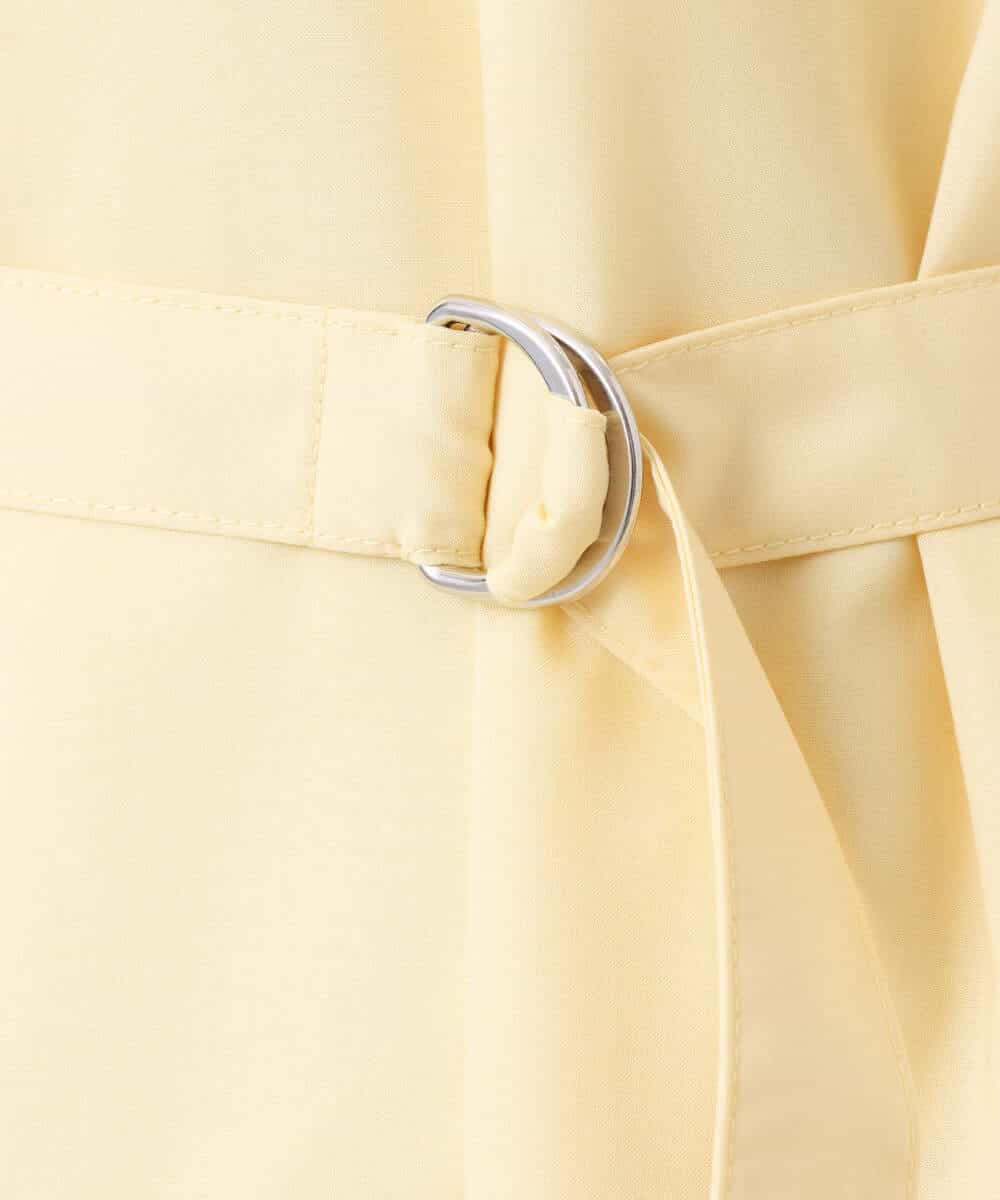 FKEGD58210 MK MICHEL KLEIN(MK ミッシェルクラン) [洗える]フレアースリーブ ベルト付きワンピース ライトイエロー