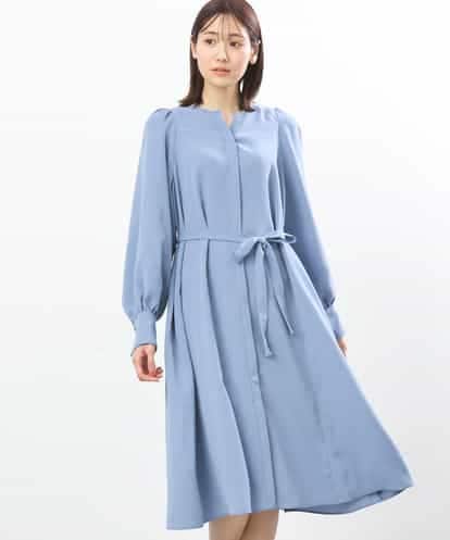 FKEGS34230 MK MICHEL KLEIN Aラインシルエットシャツワンピース/洗える