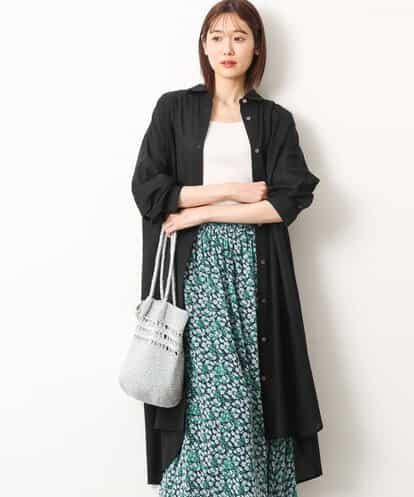 FKEGS42190 MK MICHEL KLEIN シアーシャツワンピース/洗える