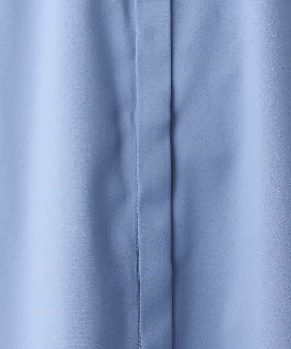 FKEGV44190 MK MICHEL KLEIN(MK ミッシェルクラン) バンドカラー半袖ワンピース/洗える ブルー