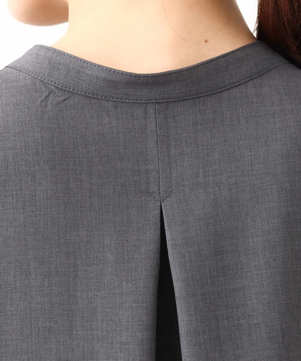 FKEGV50180 MK MICHEL KLEIN(MK ミッシェルクラン) Reflaxチュニックシャツワンピースジレ/セットアップ対応/洗える ダークグレー