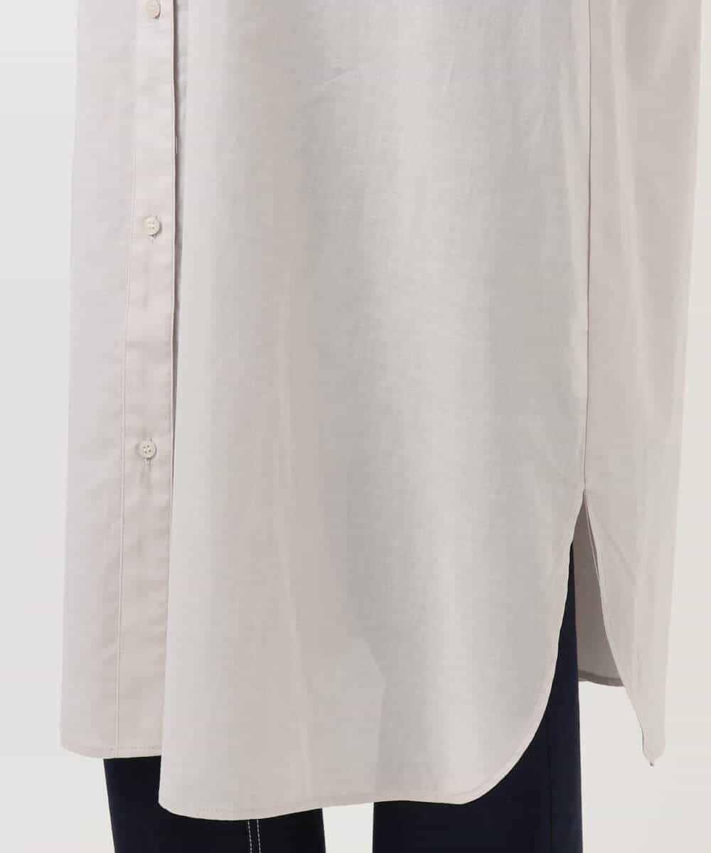 FKEHA64200 MK MICHEL KLEIN(MK ミッシェルクラン) コットンリネンロングシャツワンピース/洗える グレージュ