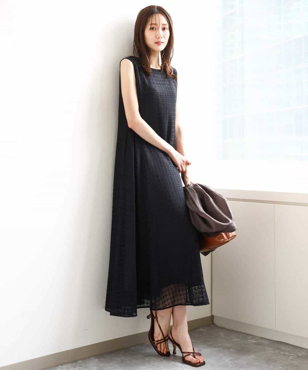 FKEHA65240 MK MICHEL KLEIN(MK ミッシェルクラン) 幾何レースフレアーワンピース/洗える アイボリー