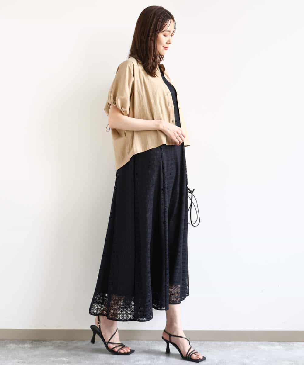 FKEHA65240 MK MICHEL KLEIN(MK ミッシェルクラン) 幾何レースフレアーワンピース/洗える アイボリー