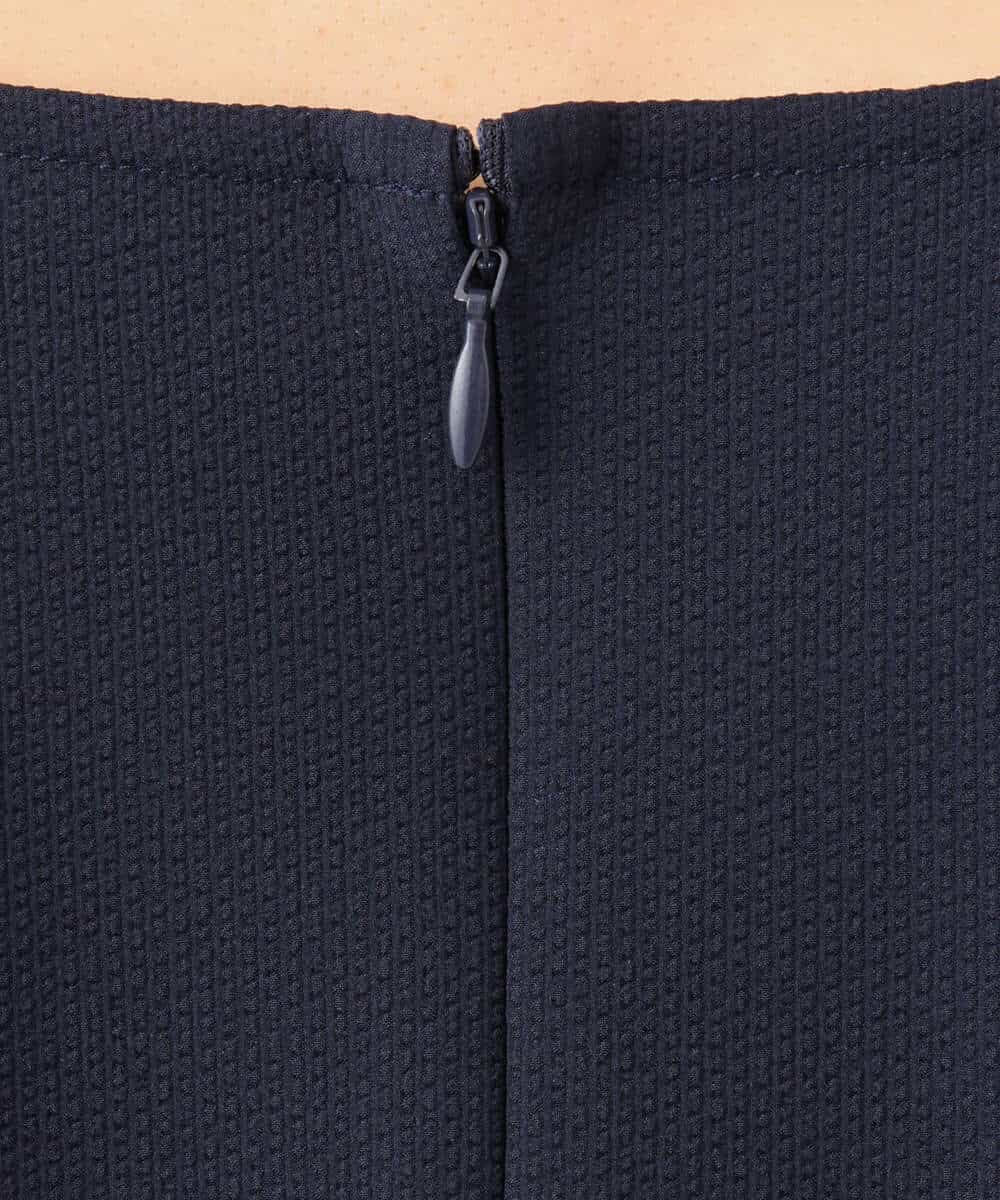 FKEHD64220 MK MICHEL KLEIN(MK ミッシェルクラン) [撥水/UVカット/洗える]ドローコードデザインVネックワンピース ネイビー