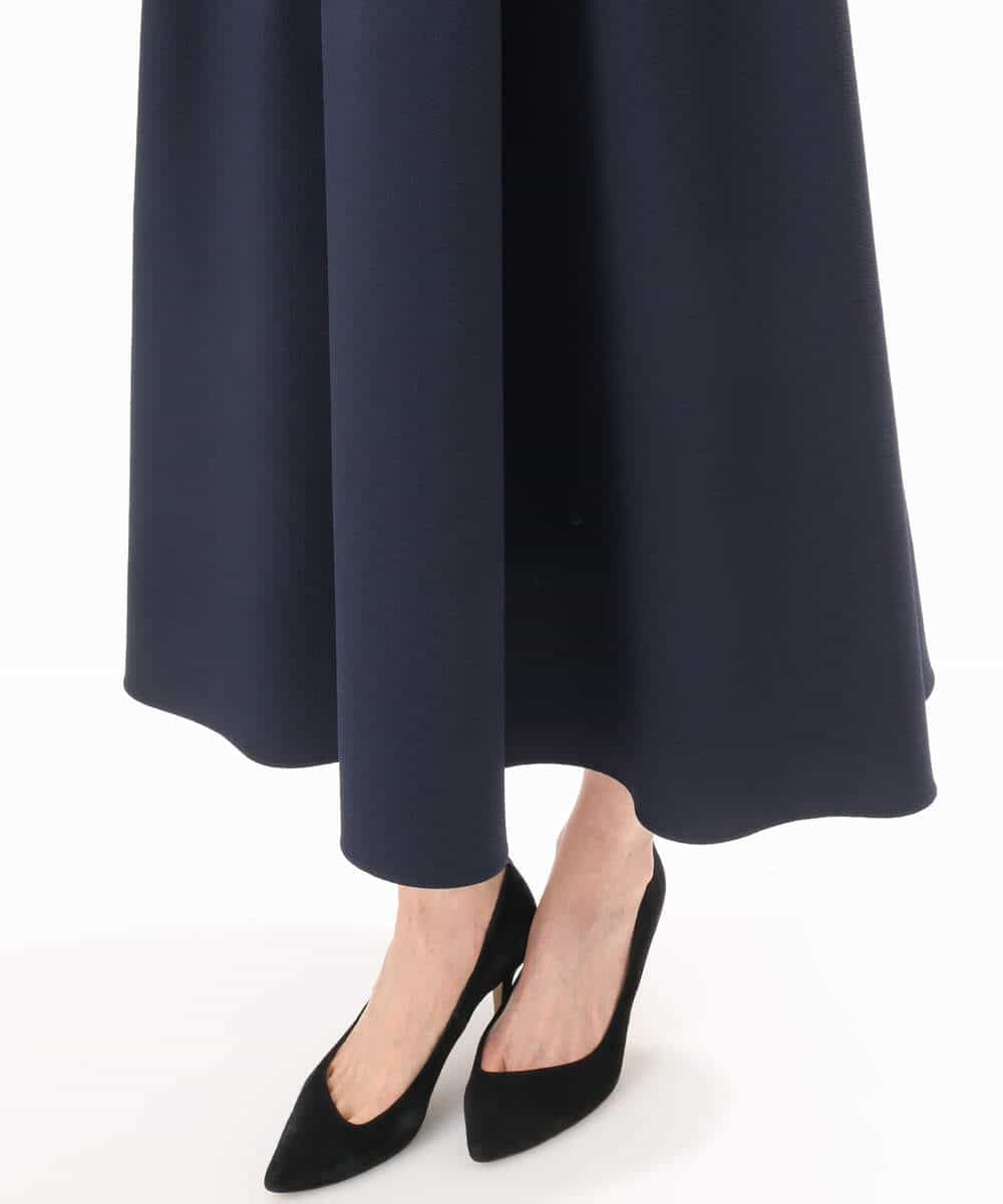 FKEHD64220 MK MICHEL KLEIN(MK ミッシェルクラン) [撥水/UVカット/洗える]ドローコードデザインVネックワンピース ネイビー