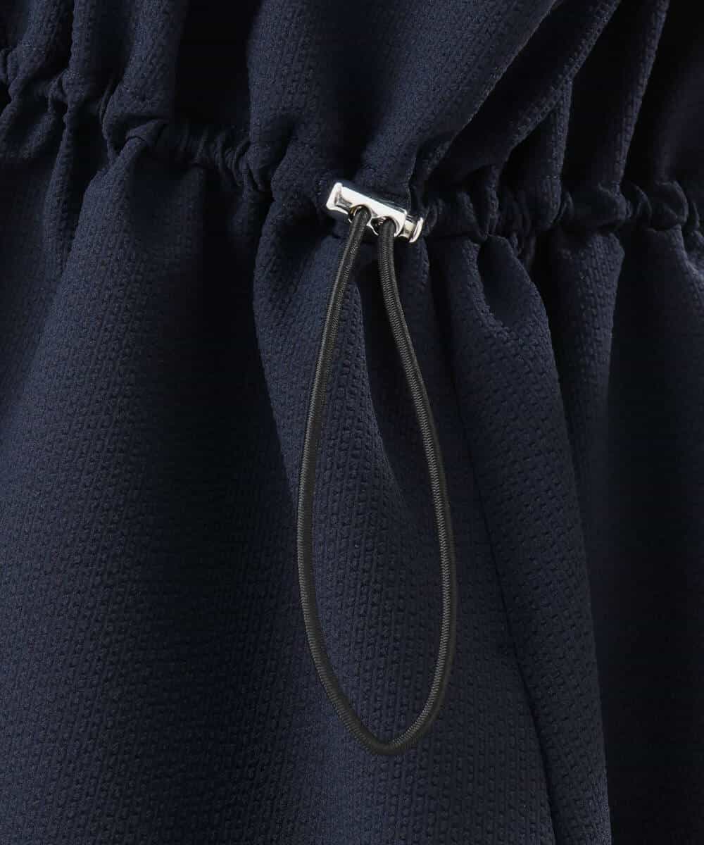 FKEHD64220 MK MICHEL KLEIN(MK ミッシェルクラン) [撥水/UVカット/洗える]ドローコードデザインVネックワンピース ネイビー