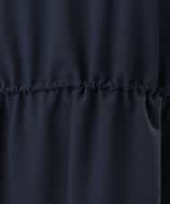 FKEHD64220 MK MICHEL KLEIN(MK ミッシェルクラン) [撥水/UVカット/洗える]ドローコードデザインVネックワンピース ネイビー