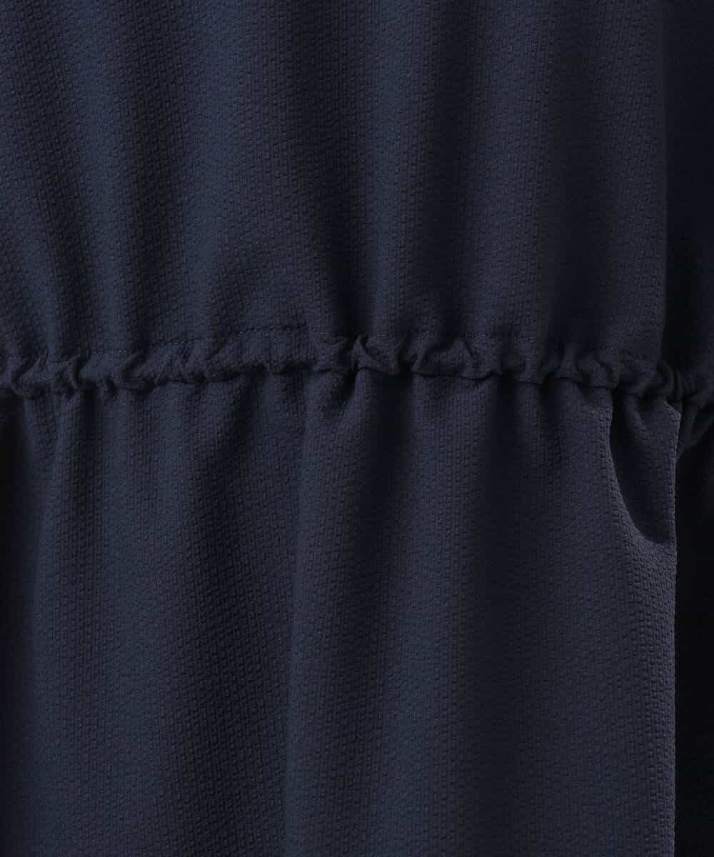 FKEHD64220 MK MICHEL KLEIN(MK ミッシェルクラン) [撥水/UVカット/洗える]ドローコードデザインVネックワンピース ネイビー