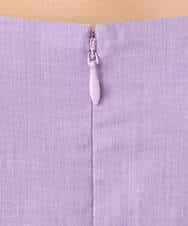 FKEHD65230 MK MICHEL KLEIN(MK ミッシェルクラン) [接触冷感/洗える]ラミーリネン混Aラインワンピース ラベンダー