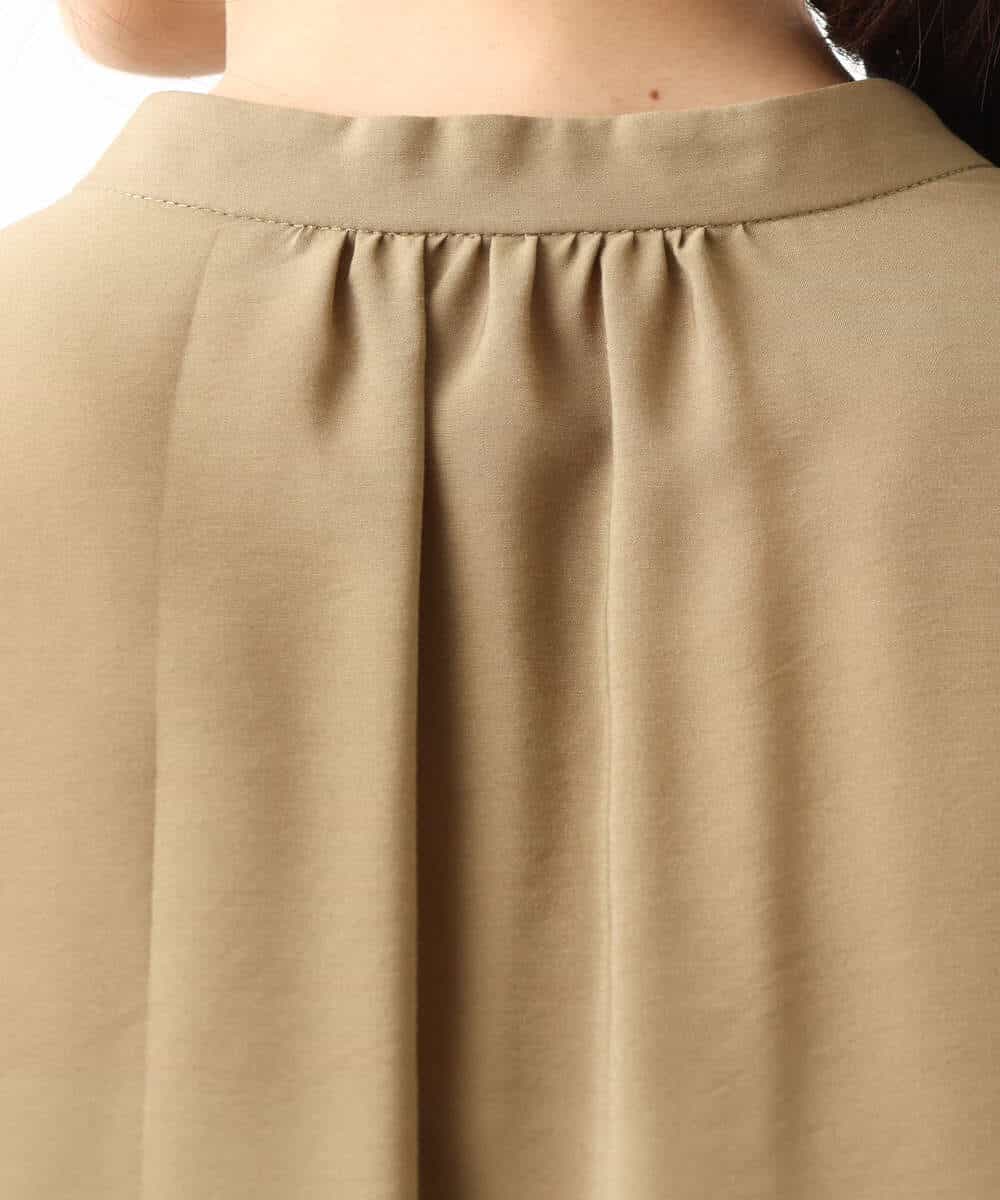 FKEHV68210 MK MICHEL KLEIN(MK ミッシェルクラン) スキッパーカラー2wayワンピース/洗える キャメル