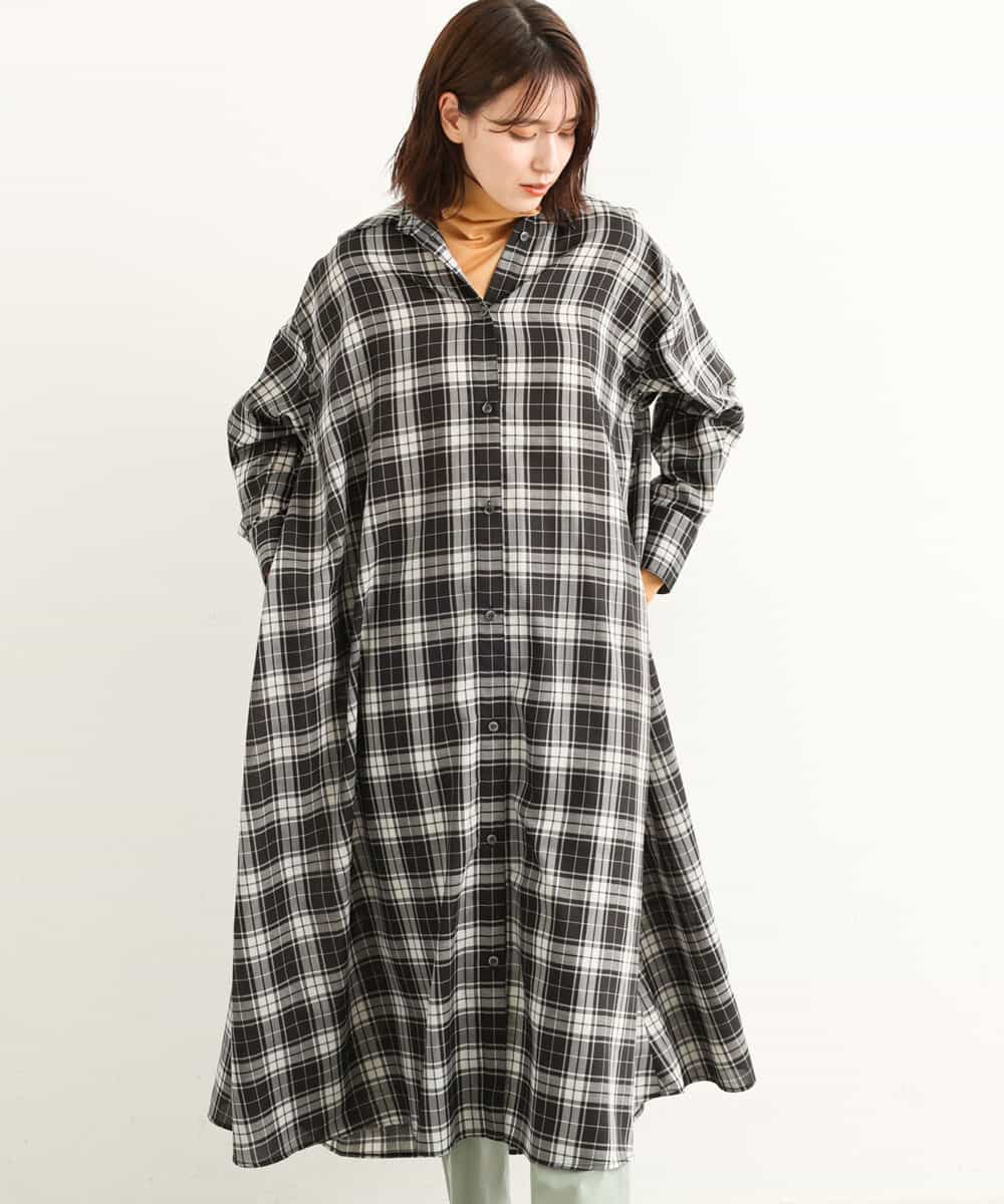 チェック柄シャツワンピース 洗える ワンピース Mk Michel Klein Mk ミッシェルクラン イトキンオンラインストア
