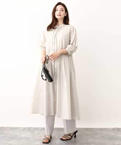 FKEIV12230 MK MICHEL KLEIN 箔加工シャツワンピース