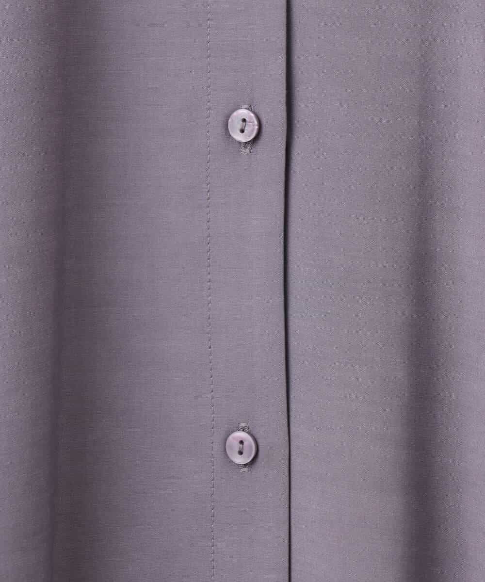 FKEJA76200 MK MICHEL KLEIN(MK ミッシェルクラン) ベルト付きキーネックワンピース/洗える パープル