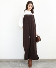 FKEJA80190 MK MICHEL KLEIN(MK ミッシェルクラン) ストラップコンビネゾン/洗える ブラウン