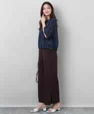 FKEJA80190 MK MICHEL KLEIN(MK ミッシェルクラン) ストラップコンビネゾン/洗える グレー