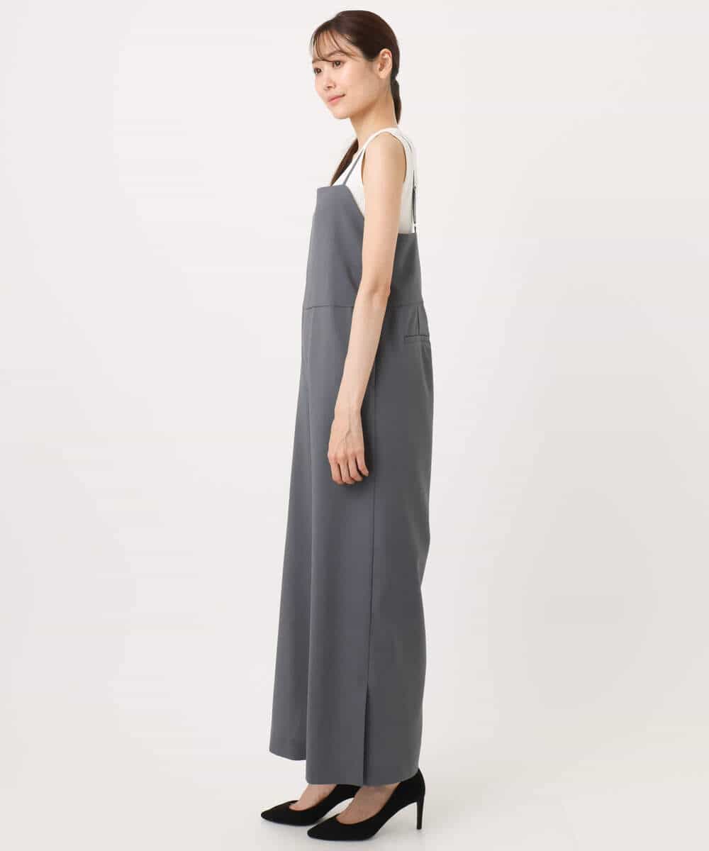 FKEJA80190 MK MICHEL KLEIN(MK ミッシェルクラン) ストラップコンビネゾン/洗える グレー