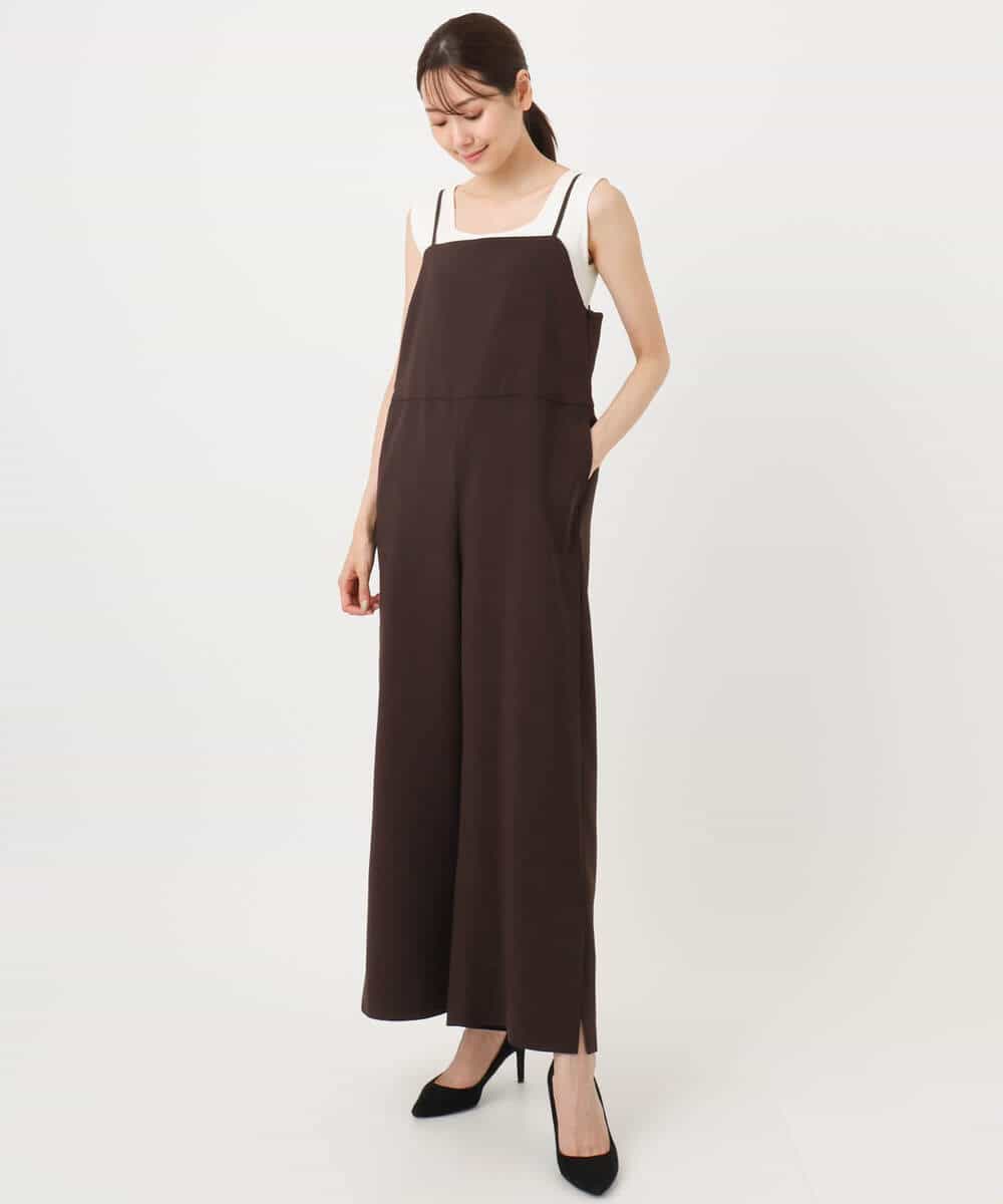 FKEJA80190 MK MICHEL KLEIN(MK ミッシェルクラン) ストラップコンビネゾン/洗える グレー