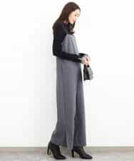 FKEJA80190 MK MICHEL KLEIN(MK ミッシェルクラン) ストラップコンビネゾン/洗える グレー