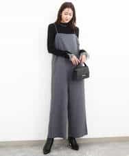 FKEJA80190 MK MICHEL KLEIN(MK ミッシェルクラン) ストラップコンビネゾン/洗える グレー