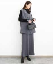 FKEJA80190 MK MICHEL KLEIN(MK ミッシェルクラン) ストラップコンビネゾン/洗える グレー