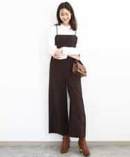 FKEJA80190 MK MICHEL KLEIN(MK ミッシェルクラン) ストラップコンビネゾン/洗える グレー