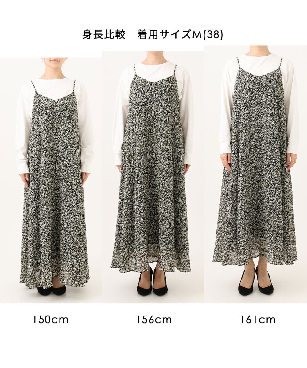 FKEJD30230 MK MICHEL KLEIN(MK ミッシェルクラン) [洗える]前後2way花柄シアーキャミワンピース アイボリー