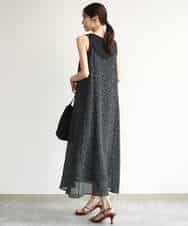 FKEJD30230 MK MICHEL KLEIN(MK ミッシェルクラン) [洗える]前後2way花柄シアーキャミワンピース アイボリー