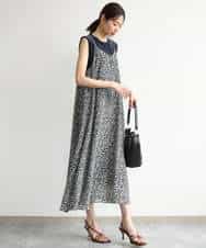 FKEJD30230 MK MICHEL KLEIN(MK ミッシェルクラン) [洗える]前後2way花柄シアーキャミワンピース アイボリー