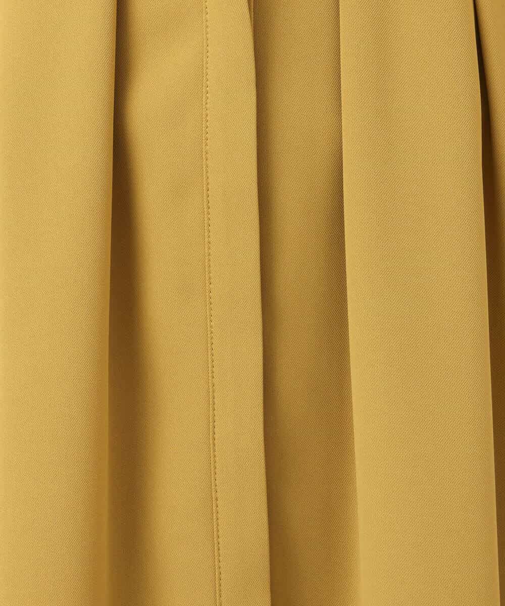 FKEJS38190 MK MICHEL KLEIN(MK ミッシェルクラン) ウエストタックデザインツイルワンピース/洗える マスタード