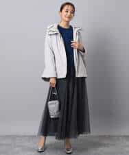 FKFAD30120 MK MICHEL KLEIN(MK ミッシェルクラン) 半袖シャギーニット/洗える ベージュ