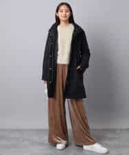 FKFAD30120 MK MICHEL KLEIN(MK ミッシェルクラン) 半袖シャギーニット/洗える ベージュ