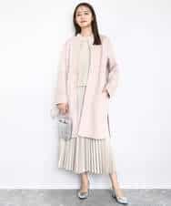 FKFAD30120 MK MICHEL KLEIN(MK ミッシェルクラン) 半袖シャギーニット/洗える ベージュ