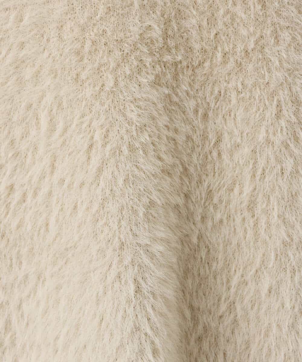 FKFAD30120 MK MICHEL KLEIN(MK ミッシェルクラン) 半袖シャギーニット/洗える ベージュ