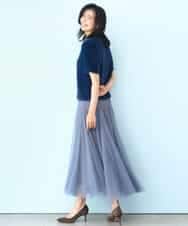 FKFAD30120 MK MICHEL KLEIN(MK ミッシェルクラン) 半袖シャギーニット/洗える ベージュ