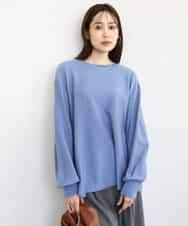 FKFAD40150 MK MICHEL KLEIN(MK ミッシェルクラン) フレアーシルエットチュニックニット/洗える ライトブルー