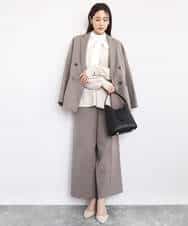 FKFAD40150 MK MICHEL KLEIN(MK ミッシェルクラン) フレアーシルエットチュニックニット/洗える ライトブルー