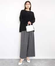 FKFAD40150 MK MICHEL KLEIN(MK ミッシェルクラン) フレアーシルエットチュニックニット/洗える ライトブルー
