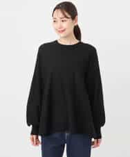 FKFAD40150 MK MICHEL KLEIN(MK ミッシェルクラン) フレアーシルエットチュニックニット/洗える ライトブルー