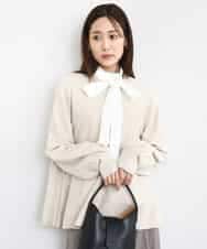 FKFAD40150 MK MICHEL KLEIN(MK ミッシェルクラン) フレアーシルエットチュニックニット/洗える ベージュ