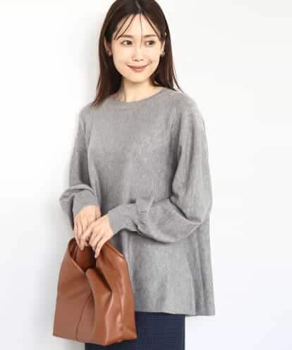FKFAD40150 MK MICHEL KLEIN フレアーシルエットチュニックニット/洗える