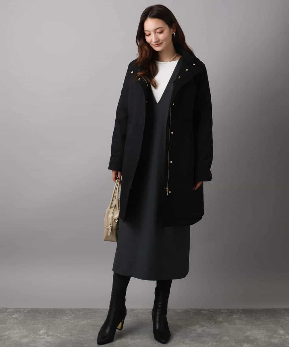 FKFAD41140 MK MICHEL KLEIN(MK ミッシェルクラン) フェザー切替えコンパクトリブニット/洗える ライトイエロー