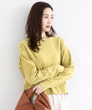 FKFAD45120 MK MICHEL KLEIN(MK ミッシェルクラン) モールヤーンボートネックニット/洗える マスタード