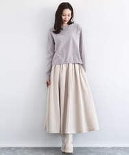 FKFAD45120 MK MICHEL KLEIN(MK ミッシェルクラン) モールヤーンボートネックニット/洗える マスタード