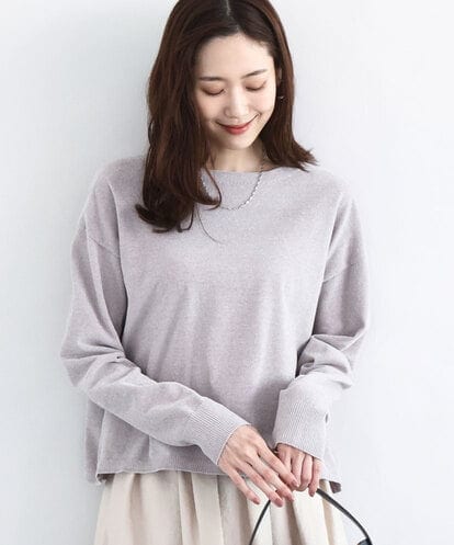FKFAD45120 MK MICHEL KLEIN モールヤーンボートネックニット/洗える