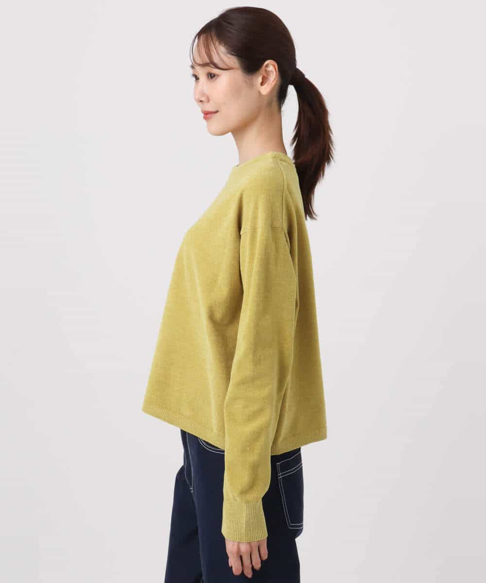 FKFAD45120 MK MICHEL KLEIN(MK ミッシェルクラン) モールヤーンボートネックニット/洗える マスタード